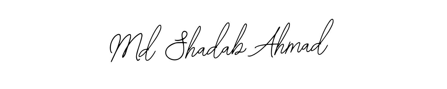 Bearetta-2O07w is a professional signature style that is perfect for those who want to add a touch of class to their signature. It is also a great choice for those who want to make their signature more unique. Get Md Shadab Ahmad name to fancy signature for free. Md Shadab Ahmad signature style 12 images and pictures png