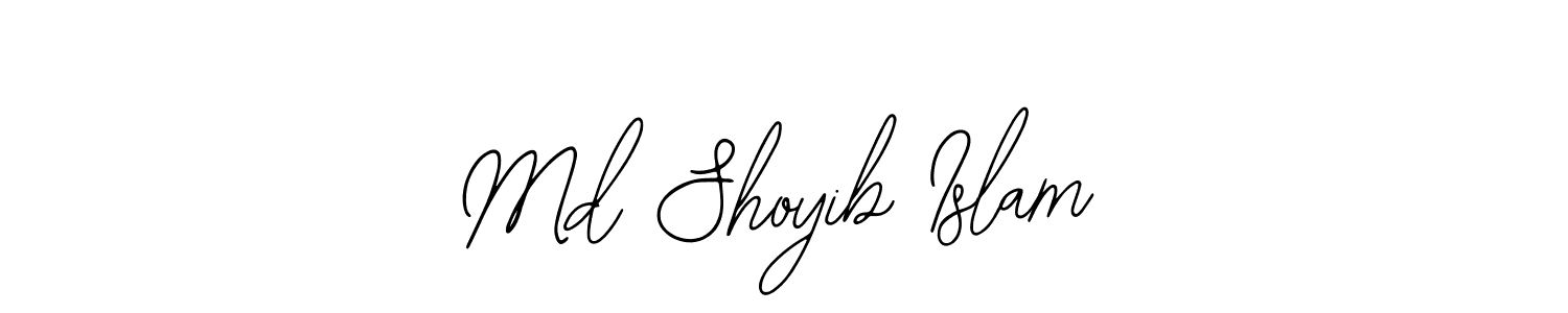 How to make Md Shoyib Islam name signature. Use Bearetta-2O07w style for creating short signs online. This is the latest handwritten sign. Md Shoyib Islam signature style 12 images and pictures png