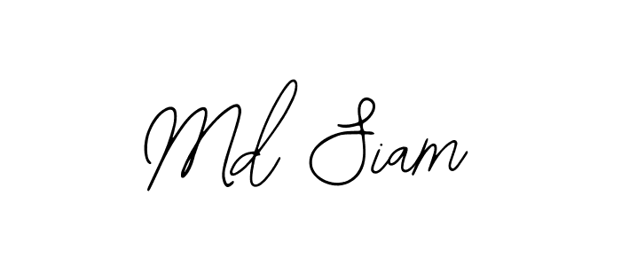 You should practise on your own different ways (Bearetta-2O07w) to write your name (Md Siam) in signature. don't let someone else do it for you. Md Siam signature style 12 images and pictures png