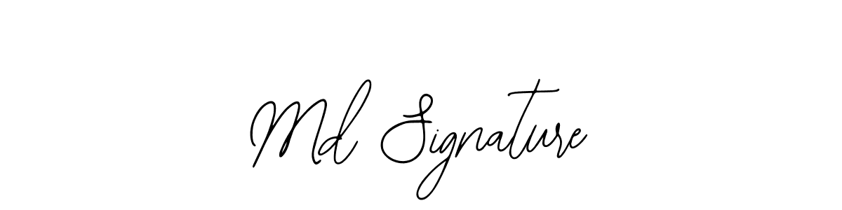 How to make Md Signature name signature. Use Bearetta-2O07w style for creating short signs online. This is the latest handwritten sign. Md Signature signature style 12 images and pictures png