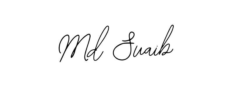 How to make Md Suaib name signature. Use Bearetta-2O07w style for creating short signs online. This is the latest handwritten sign. Md Suaib signature style 12 images and pictures png