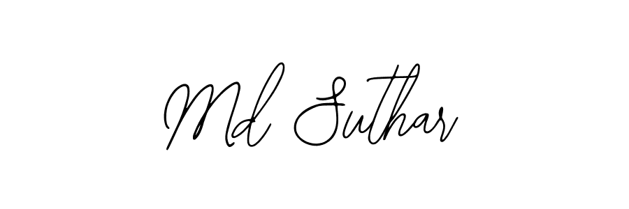 Use a signature maker to create a handwritten signature online. With this signature software, you can design (Bearetta-2O07w) your own signature for name Md Suthar. Md Suthar signature style 12 images and pictures png