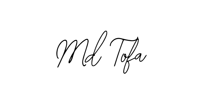 The best way (Bearetta-2O07w) to make a short signature is to pick only two or three words in your name. The name Md Tofa include a total of six letters. For converting this name. Md Tofa signature style 12 images and pictures png