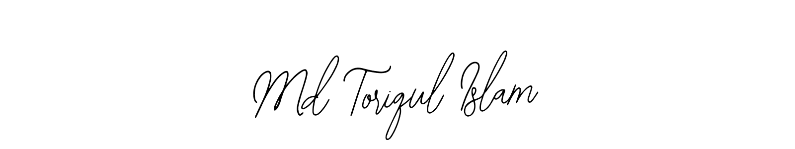 You should practise on your own different ways (Bearetta-2O07w) to write your name (Md Toriqul Islam) in signature. don't let someone else do it for you. Md Toriqul Islam signature style 12 images and pictures png