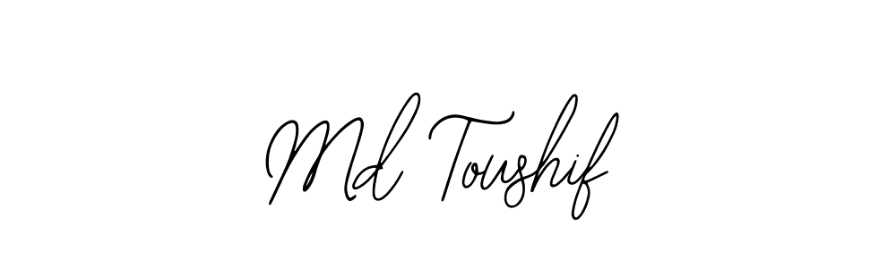 Use a signature maker to create a handwritten signature online. With this signature software, you can design (Bearetta-2O07w) your own signature for name Md Toushif. Md Toushif signature style 12 images and pictures png