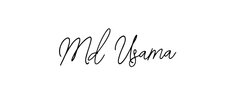 How to make Md Usama name signature. Use Bearetta-2O07w style for creating short signs online. This is the latest handwritten sign. Md Usama signature style 12 images and pictures png