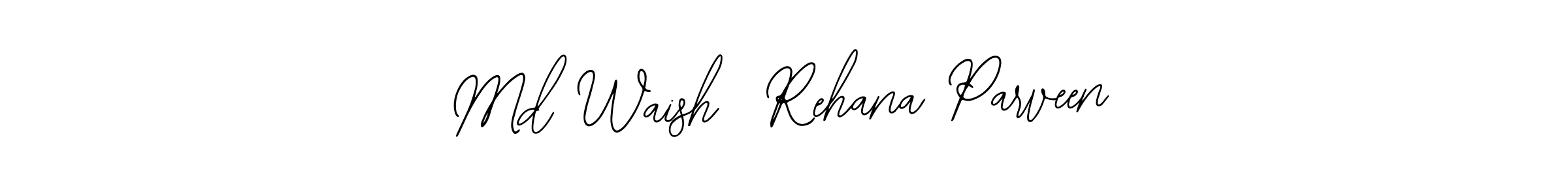 It looks lik you need a new signature style for name Md Waish  Rehana Parveen. Design unique handwritten (Bearetta-2O07w) signature with our free signature maker in just a few clicks. Md Waish  Rehana Parveen signature style 12 images and pictures png