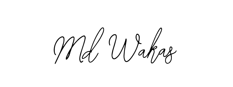 Design your own signature with our free online signature maker. With this signature software, you can create a handwritten (Bearetta-2O07w) signature for name Md Wakas. Md Wakas signature style 12 images and pictures png