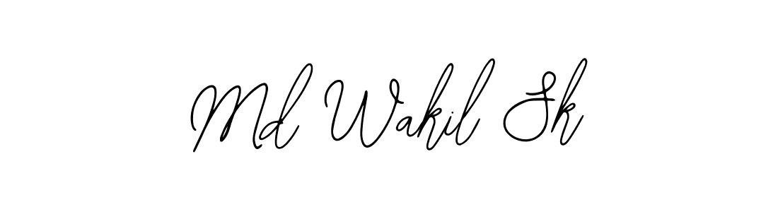 You should practise on your own different ways (Bearetta-2O07w) to write your name (Md Wakil Sk) in signature. don't let someone else do it for you. Md Wakil Sk signature style 12 images and pictures png