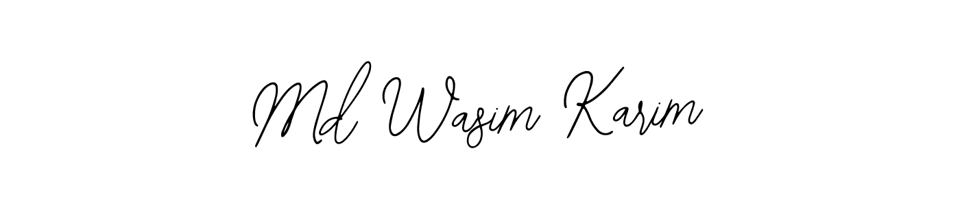 Bearetta-2O07w is a professional signature style that is perfect for those who want to add a touch of class to their signature. It is also a great choice for those who want to make their signature more unique. Get Md Wasim Karim name to fancy signature for free. Md Wasim Karim signature style 12 images and pictures png