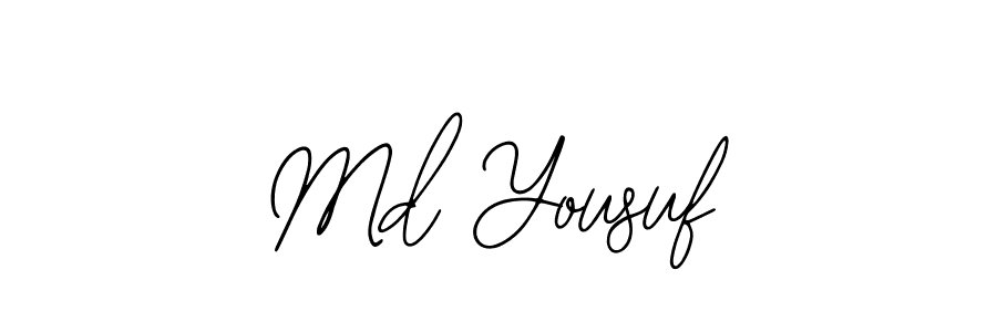 This is the best signature style for the Md Yousuf name. Also you like these signature font (Bearetta-2O07w). Mix name signature. Md Yousuf signature style 12 images and pictures png
