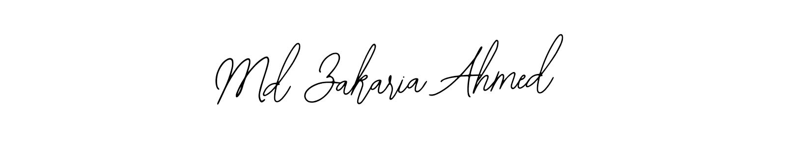 How to make Md Zakaria Ahmed name signature. Use Bearetta-2O07w style for creating short signs online. This is the latest handwritten sign. Md Zakaria Ahmed signature style 12 images and pictures png