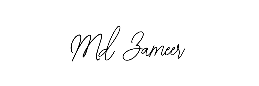 How to make Md Zameer name signature. Use Bearetta-2O07w style for creating short signs online. This is the latest handwritten sign. Md Zameer signature style 12 images and pictures png