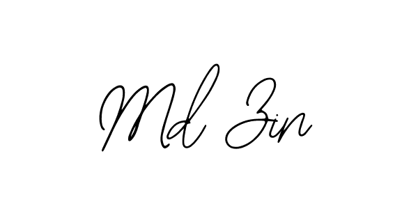 You should practise on your own different ways (Bearetta-2O07w) to write your name (Md Zin) in signature. don't let someone else do it for you. Md Zin signature style 12 images and pictures png