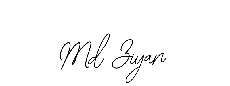 You should practise on your own different ways (Bearetta-2O07w) to write your name (Md Ziyan) in signature. don't let someone else do it for you. Md Ziyan signature style 12 images and pictures png