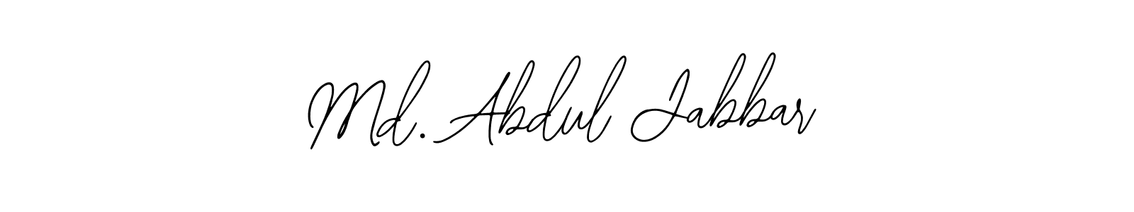 Design your own signature with our free online signature maker. With this signature software, you can create a handwritten (Bearetta-2O07w) signature for name Md. Abdul Jabbar. Md. Abdul Jabbar signature style 12 images and pictures png