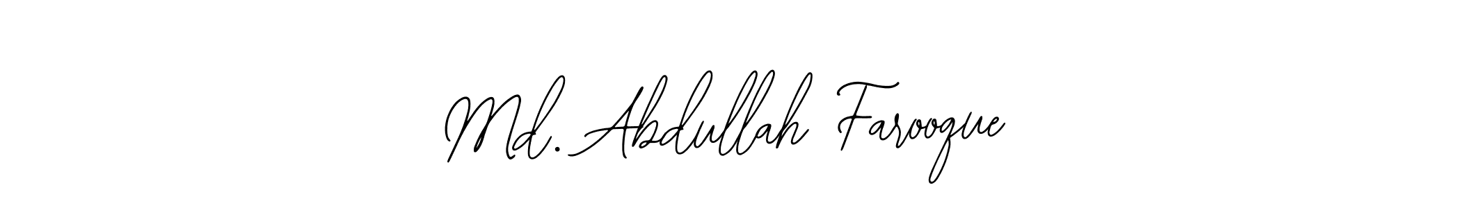 You should practise on your own different ways (Bearetta-2O07w) to write your name (Md. Abdullah Farooque) in signature. don't let someone else do it for you. Md. Abdullah Farooque signature style 12 images and pictures png