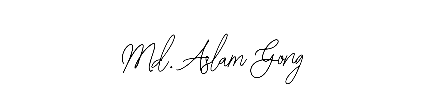 Also You can easily find your signature by using the search form. We will create Md. Aslam Gong name handwritten signature images for you free of cost using Bearetta-2O07w sign style. Md. Aslam Gong signature style 12 images and pictures png