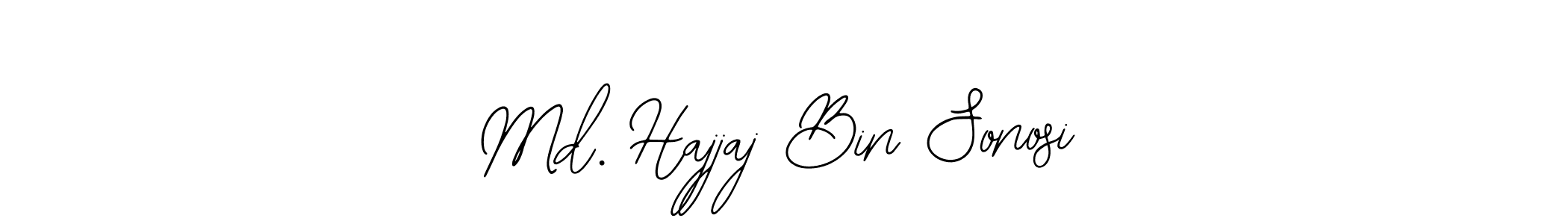 Use a signature maker to create a handwritten signature online. With this signature software, you can design (Bearetta-2O07w) your own signature for name Md. Hajjaj Bin Sonosi. Md. Hajjaj Bin Sonosi signature style 12 images and pictures png