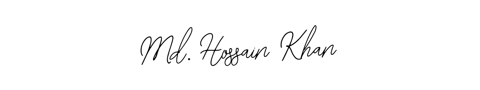 The best way (Bearetta-2O07w) to make a short signature is to pick only two or three words in your name. The name Md. Hossain Khan include a total of six letters. For converting this name. Md. Hossain Khan signature style 12 images and pictures png