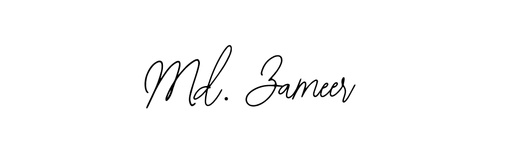 The best way (Bearetta-2O07w) to make a short signature is to pick only two or three words in your name. The name Md. Zameer include a total of six letters. For converting this name. Md. Zameer signature style 12 images and pictures png