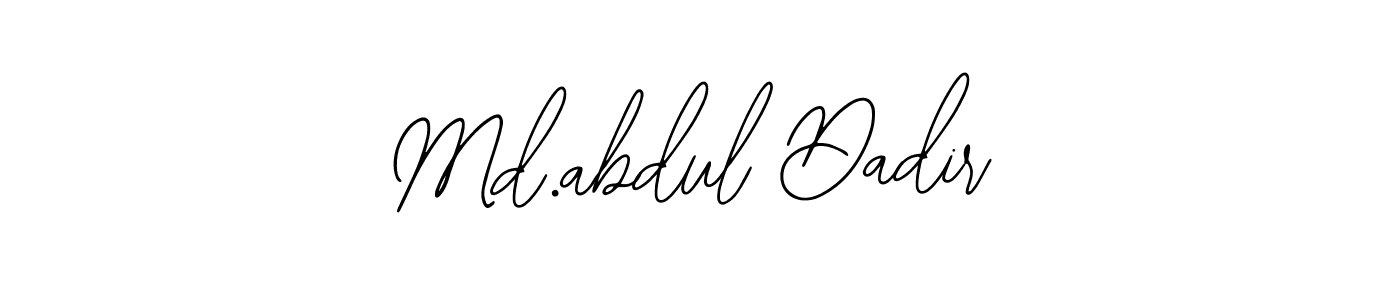 Use a signature maker to create a handwritten signature online. With this signature software, you can design (Bearetta-2O07w) your own signature for name Md.abdul Dadir. Md.abdul Dadir signature style 12 images and pictures png