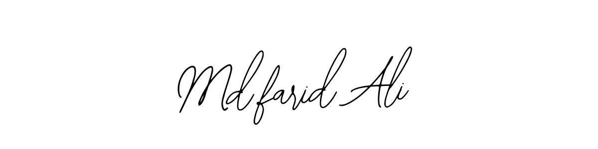 Design your own signature with our free online signature maker. With this signature software, you can create a handwritten (Bearetta-2O07w) signature for name Md.farid Ali. Md.farid Ali signature style 12 images and pictures png