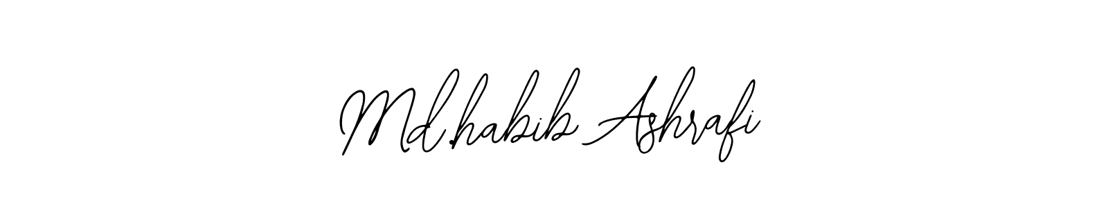 You should practise on your own different ways (Bearetta-2O07w) to write your name (Md.habib Ashrafi) in signature. don't let someone else do it for you. Md.habib Ashrafi signature style 12 images and pictures png