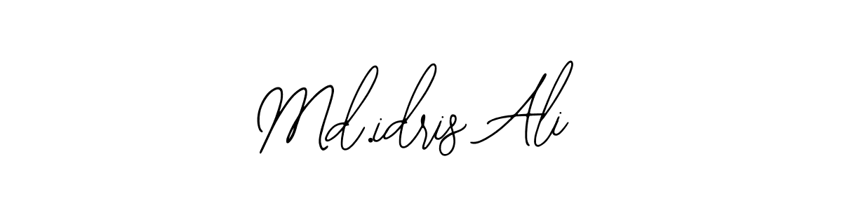 How to make Md.idris Ali name signature. Use Bearetta-2O07w style for creating short signs online. This is the latest handwritten sign. Md.idris Ali signature style 12 images and pictures png