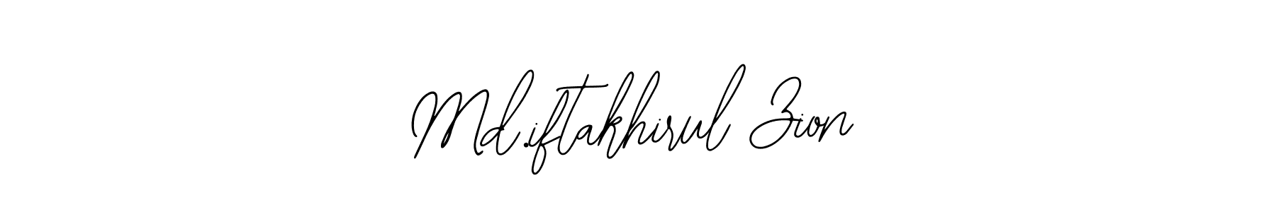 This is the best signature style for the Md.iftakhirul Zion name. Also you like these signature font (Bearetta-2O07w). Mix name signature. Md.iftakhirul Zion signature style 12 images and pictures png