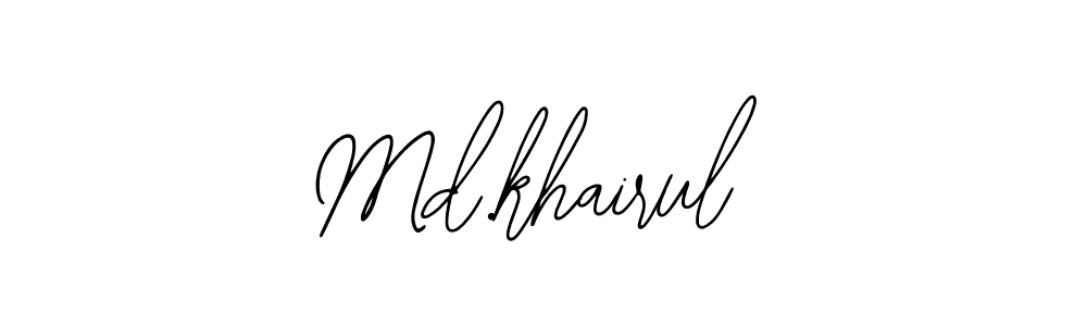 Also we have Md.khairul name is the best signature style. Create professional handwritten signature collection using Bearetta-2O07w autograph style. Md.khairul signature style 12 images and pictures png