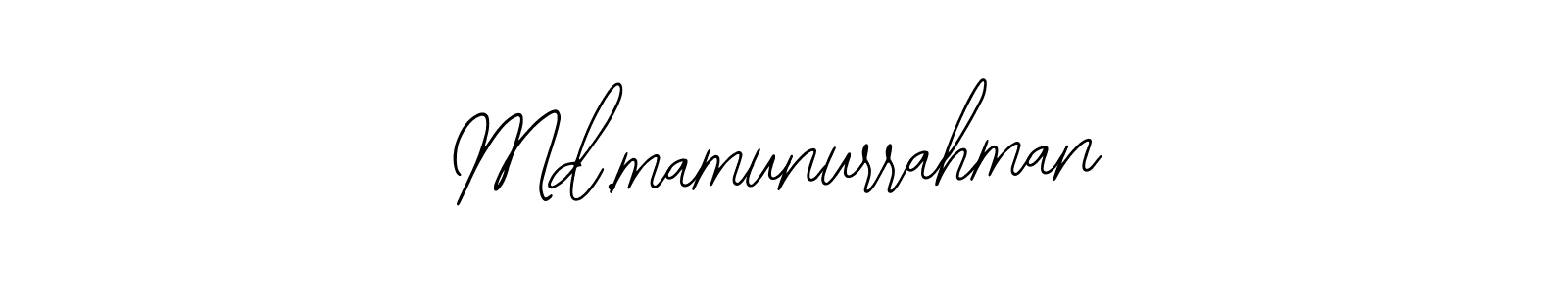 Also we have Md.mamunurrahman name is the best signature style. Create professional handwritten signature collection using Bearetta-2O07w autograph style. Md.mamunurrahman signature style 12 images and pictures png
