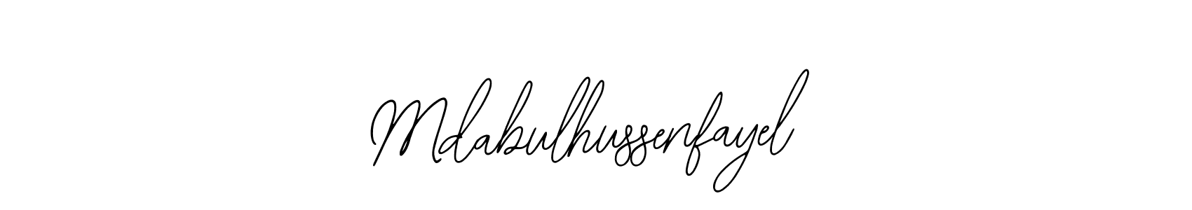 How to make Mdabulhussenfayel name signature. Use Bearetta-2O07w style for creating short signs online. This is the latest handwritten sign. Mdabulhussenfayel signature style 12 images and pictures png