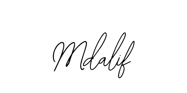 Design your own signature with our free online signature maker. With this signature software, you can create a handwritten (Bearetta-2O07w) signature for name Mdalif. Mdalif signature style 12 images and pictures png