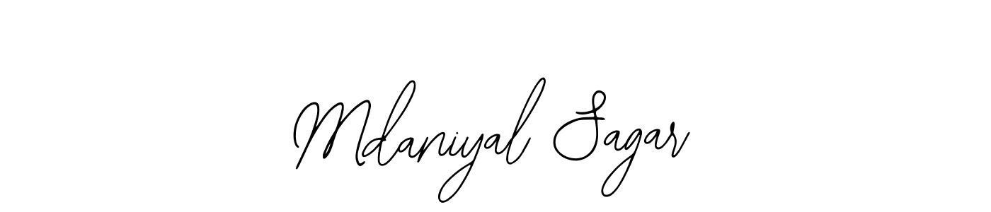 This is the best signature style for the Mdaniyal Sagar name. Also you like these signature font (Bearetta-2O07w). Mix name signature. Mdaniyal Sagar signature style 12 images and pictures png