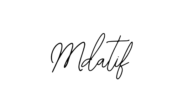 Mdatif stylish signature style. Best Handwritten Sign (Bearetta-2O07w) for my name. Handwritten Signature Collection Ideas for my name Mdatif. Mdatif signature style 12 images and pictures png