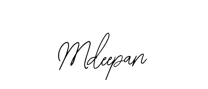 Use a signature maker to create a handwritten signature online. With this signature software, you can design (Bearetta-2O07w) your own signature for name Mdeepan. Mdeepan signature style 12 images and pictures png