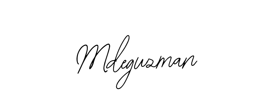 How to make Mdeguzman name signature. Use Bearetta-2O07w style for creating short signs online. This is the latest handwritten sign. Mdeguzman signature style 12 images and pictures png