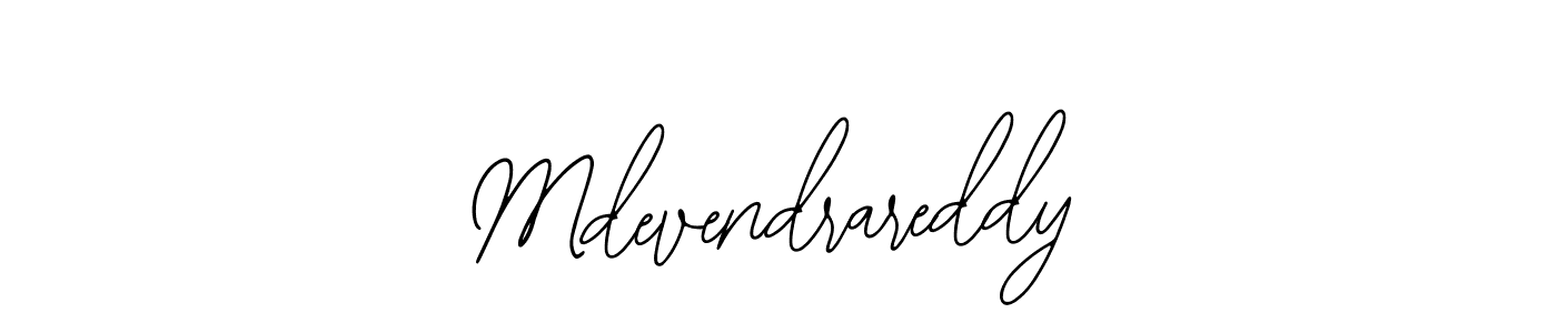 How to make Mdevendrareddy name signature. Use Bearetta-2O07w style for creating short signs online. This is the latest handwritten sign. Mdevendrareddy signature style 12 images and pictures png