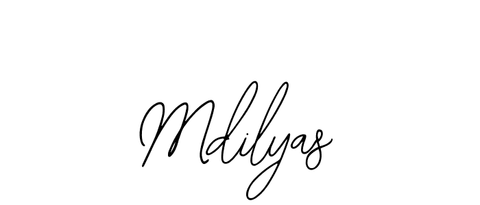 You should practise on your own different ways (Bearetta-2O07w) to write your name (Mdilyas) in signature. don't let someone else do it for you. Mdilyas signature style 12 images and pictures png