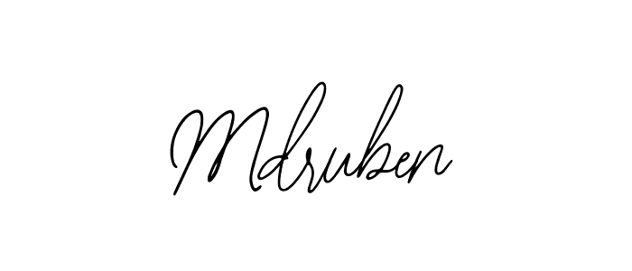 How to make Mdruben name signature. Use Bearetta-2O07w style for creating short signs online. This is the latest handwritten sign. Mdruben signature style 12 images and pictures png