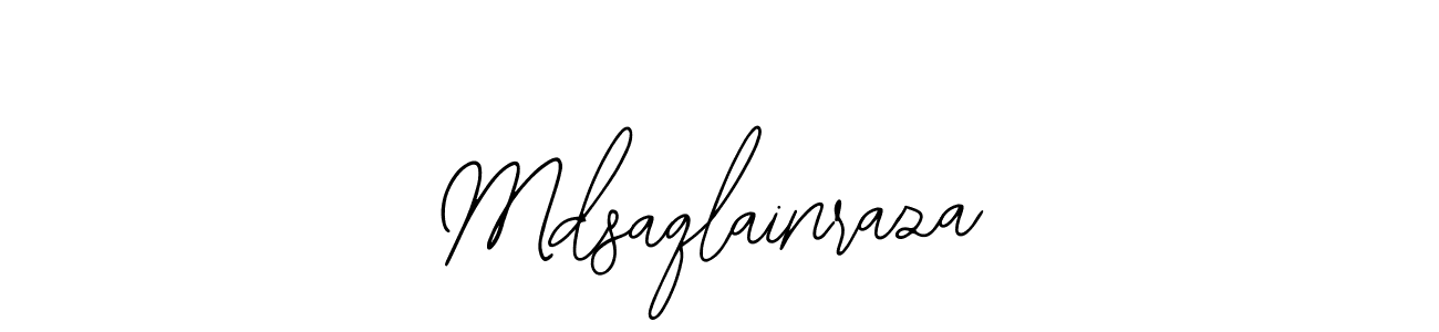 How to make Mdsaqlainraza name signature. Use Bearetta-2O07w style for creating short signs online. This is the latest handwritten sign. Mdsaqlainraza signature style 12 images and pictures png