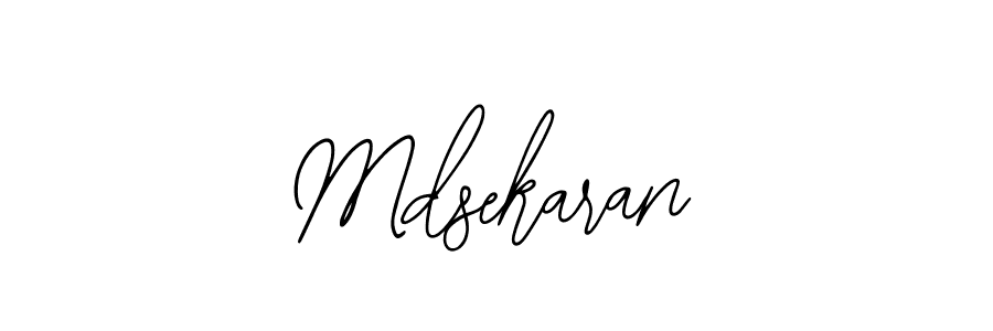 How to make Mdsekaran signature? Bearetta-2O07w is a professional autograph style. Create handwritten signature for Mdsekaran name. Mdsekaran signature style 12 images and pictures png