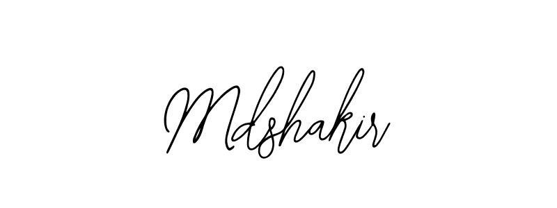 How to make Mdshakir name signature. Use Bearetta-2O07w style for creating short signs online. This is the latest handwritten sign. Mdshakir signature style 12 images and pictures png
