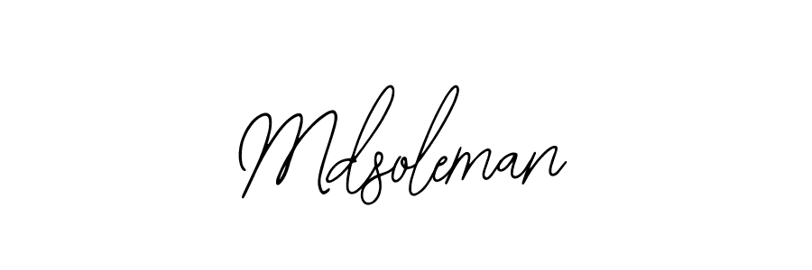 Bearetta-2O07w is a professional signature style that is perfect for those who want to add a touch of class to their signature. It is also a great choice for those who want to make their signature more unique. Get Mdsoleman name to fancy signature for free. Mdsoleman signature style 12 images and pictures png