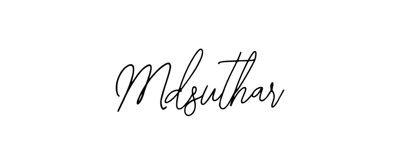 Design your own signature with our free online signature maker. With this signature software, you can create a handwritten (Bearetta-2O07w) signature for name Mdsuthar. Mdsuthar signature style 12 images and pictures png