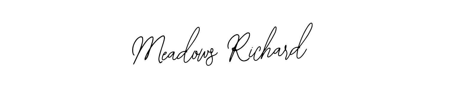 if you are searching for the best signature style for your name Meadows Richard. so please give up your signature search. here we have designed multiple signature styles  using Bearetta-2O07w. Meadows Richard signature style 12 images and pictures png