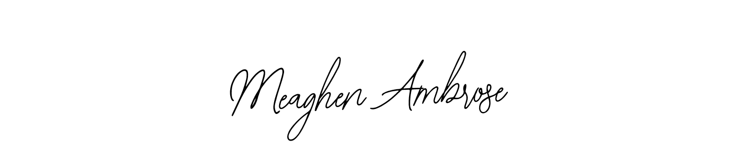How to make Meaghen Ambrose name signature. Use Bearetta-2O07w style for creating short signs online. This is the latest handwritten sign. Meaghen Ambrose signature style 12 images and pictures png