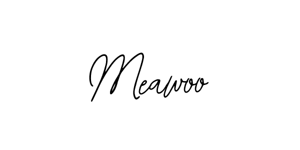 if you are searching for the best signature style for your name Meawoo. so please give up your signature search. here we have designed multiple signature styles  using Bearetta-2O07w. Meawoo signature style 12 images and pictures png