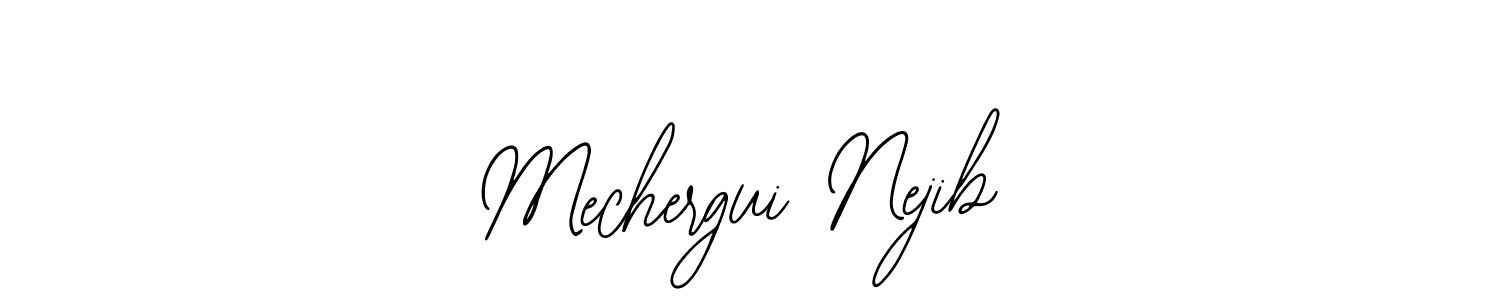 Similarly Bearetta-2O07w is the best handwritten signature design. Signature creator online .You can use it as an online autograph creator for name Mechergui Nejib. Mechergui Nejib signature style 12 images and pictures png